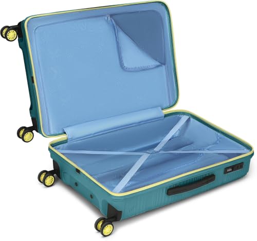 Image of Skybags Swirl Set of 3 Trolley Bag 56, 65 & 75cm | Small+Medium+Large | Hard Luggage | 8 Wheels Suitcase | Combination Lock with Anti-Theft Zipper | Polypropylene | 3 Years Warranty - Unisex (Cyan)