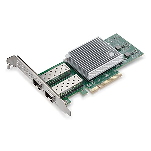 10Gtek 25G NIC Dual SFP28 Port Network Card with Low-Profile Bracket, with Intel E810- XXVAM2 Controller, Compare to Intel E810-XXVDA2, Support Windows Server/Freebsd/VMware, Support RDMA/PXE