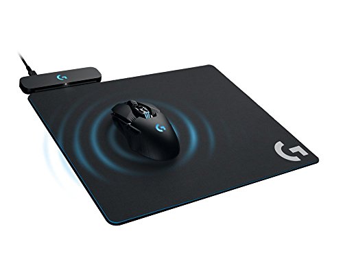 Logitech G Powerplay Ricarica Wireless Tappetino Mouse, Mouse Pad Compatibile con Mouse Gaming G903/G703, Nero