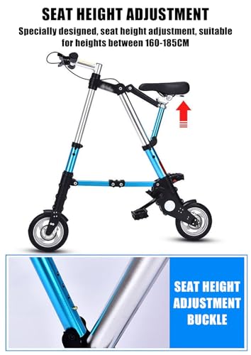 Bicicleta plegable ultraligera compacta para adultos, diseño portátil para fitness y fácil transporte
