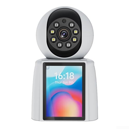 RemixAst Cámara de video de 2 vías, cámara de seguridad para el hogar de 2 MP 1080P con pantalla grande, gran angular, visión nocturna, cámara de niñera para mascotas y bebés mayores (64G)