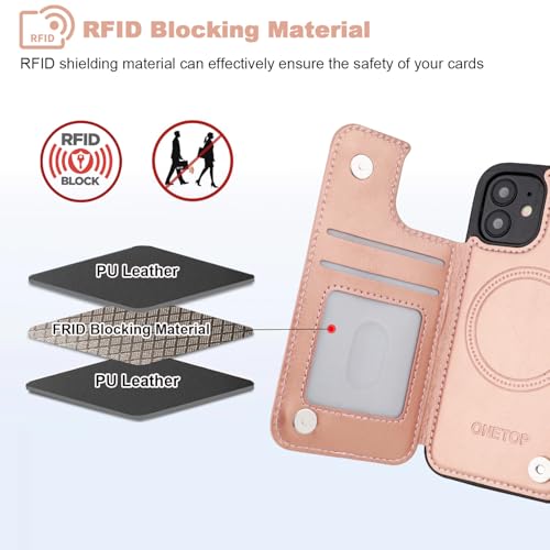 Coque durable antichoc iPhone 12 Mini dorée compatible Magsafe en cuir - 7
