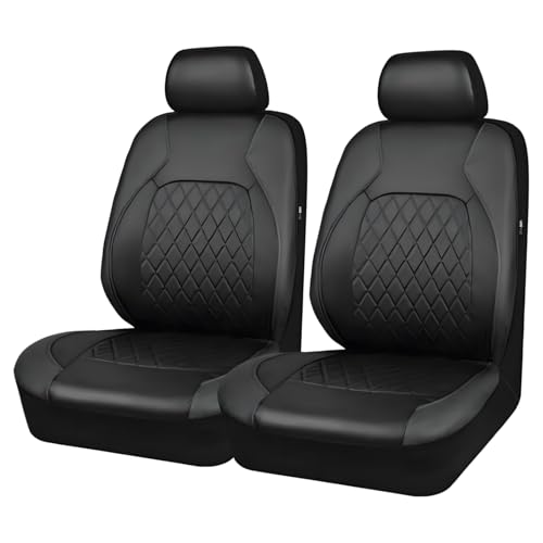 Lot de 4 housses de siège de voiture universelles en cuir synthétique noir