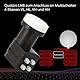 RED OPTICUM 03H Series Quattro LNB: LNB für bis zu 8 Receiver, Digital HD 4K, Wetterfest mit Regenschutzkappe, Kompatibel mit Sat Finder, Kompakt und leicht