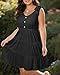 Pinup Fashion Plus Size Summer Dresses for Women Casual Black Sleeveless Graduation Sundress Beach Vacation Flowy Tiered Short Dress
