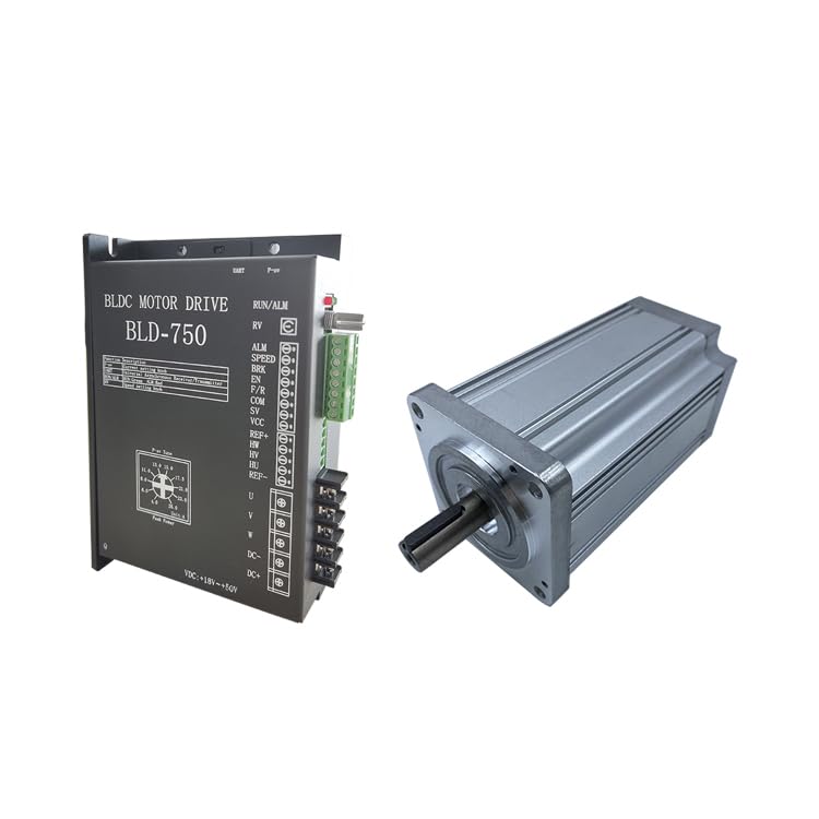 Moteur brushless BLDC 80mm 48V 750W avec contrôleur BLD-750 de forme carrée