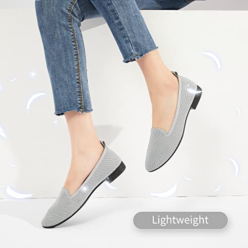 Image of BABUDOG Women's Flats Shoes Shiny Mesh Loafers Shoes Soft Memory Foam Flats