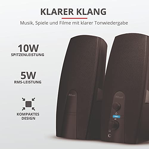Trust Almo 2.0 PC Lautsprecher Set mit 10W Leistung und 3,5 mm Anschluss