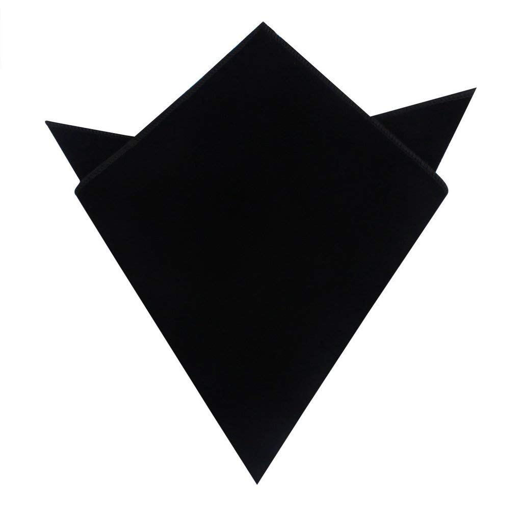 Alcove Black Satin Pocket Square For Men/Boys