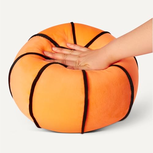 Miniatura 4 de Amazon Basics Baloncesto Peluche Almohada, Juguete Cojín Estilo Deportivo para Cama o Sofá, Decoración Habitación Infantil, Naranja