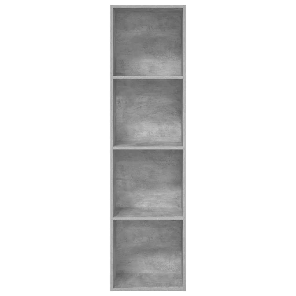 Bücherregal Betongrau Holzwerkstoff 40x30x152 cm Standregal mit viel Stauraum, vielseitiges Regalsystem, Ablage für Bücher, Akten, Deko, Wohnzimmer, Büro, Schlafzimmer