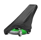 Pyle PCVLM36 Universal Lawn Mower Cover-Armor Shield Waterproof Marine Grade Canvas, Weather Resistant with Debris and Dust Indoor and Outdoor Protective Storage for Tractor-PCVLM36, Black