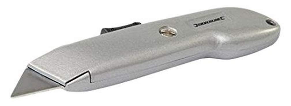 Silverline Auto Retractable Safety Knife 140mm (CT11), Grey