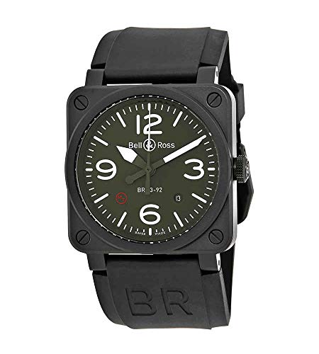 Bell and Ross Military Type Automatic Olive Dial Men's Watch BR0392-MIL