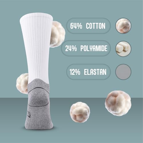 Socks with Smooth Toe Seam & Strong Elastic Cuff for Men and Women-Moisture Wicking-Work & Everyday Use4