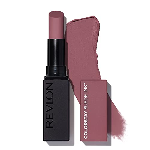 REVLON ColorStay Suede Ink, Barra de Labios Mate de Larga Duración con Fórmula No-Transfer, Enriquecido con Vitamina E, Hasta 8H de Cobertura Total, Tono 012 Power Trip 2,55g