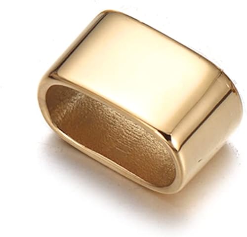 10 piezas de cuentas espaciadoras de chapado en negro, pulido de espejo, acero inoxidable, agujero grande, deslizador de cuentas para pulseras,