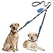 YOUTHINK Guinzaglio Doppio per Cani, Guinzaglio Mani Libere Regolabile Fibbia per Cintura di Sicurezza, 360 ° Senza Grovigli, Sdoppiatore Corda Elastico Riflettente Antiurto,Media Grande Cani 180 KG