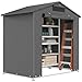 Outsunny 1,8 x 1,2 m Outdoor-Gartenhaus, wasserdichtes Fahrradzelt mit Belüftung und aufrollbarer Reißverschlusstür, tragbarer Schuppen für Fahrräder, Dunkelgrau