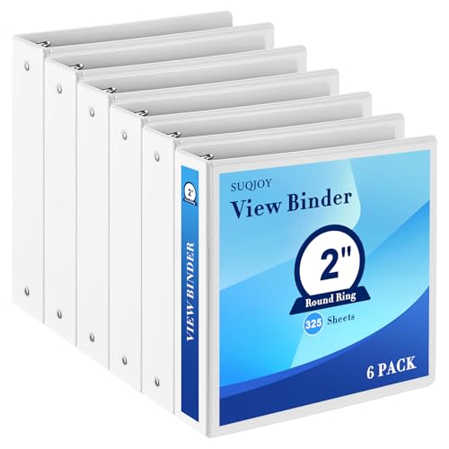 2 Inch 3-Ring Binder, 2' Round Ring Binder with 2 Inside...