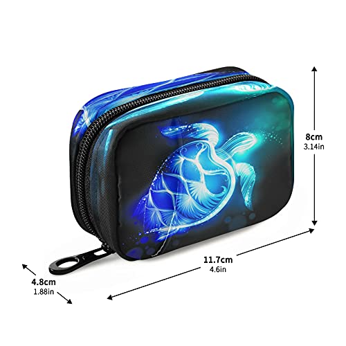 Image of Naanle Galaxy Turtle Pill Box 7 Day Pill Case Travel Pill Organizer Bag with Zipper Portable Weekly Case Compact Size for Vitamin Supplement Holder