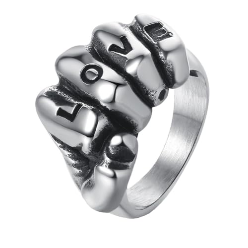 Bague Gothique Homme en Acier Inoxydable pour un style punk rock durable au quotidien