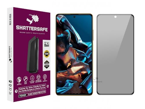 Image of Anti-Spy Privacy Tempered Glass Compatible For Poco X5 Pro 5G / X6 Neo 5G [Pack of 1]. 9H Hardness, Anti-Scratch, Edge-to-Edge Protection With Easy Installation Kit & Case Friendly Fit.