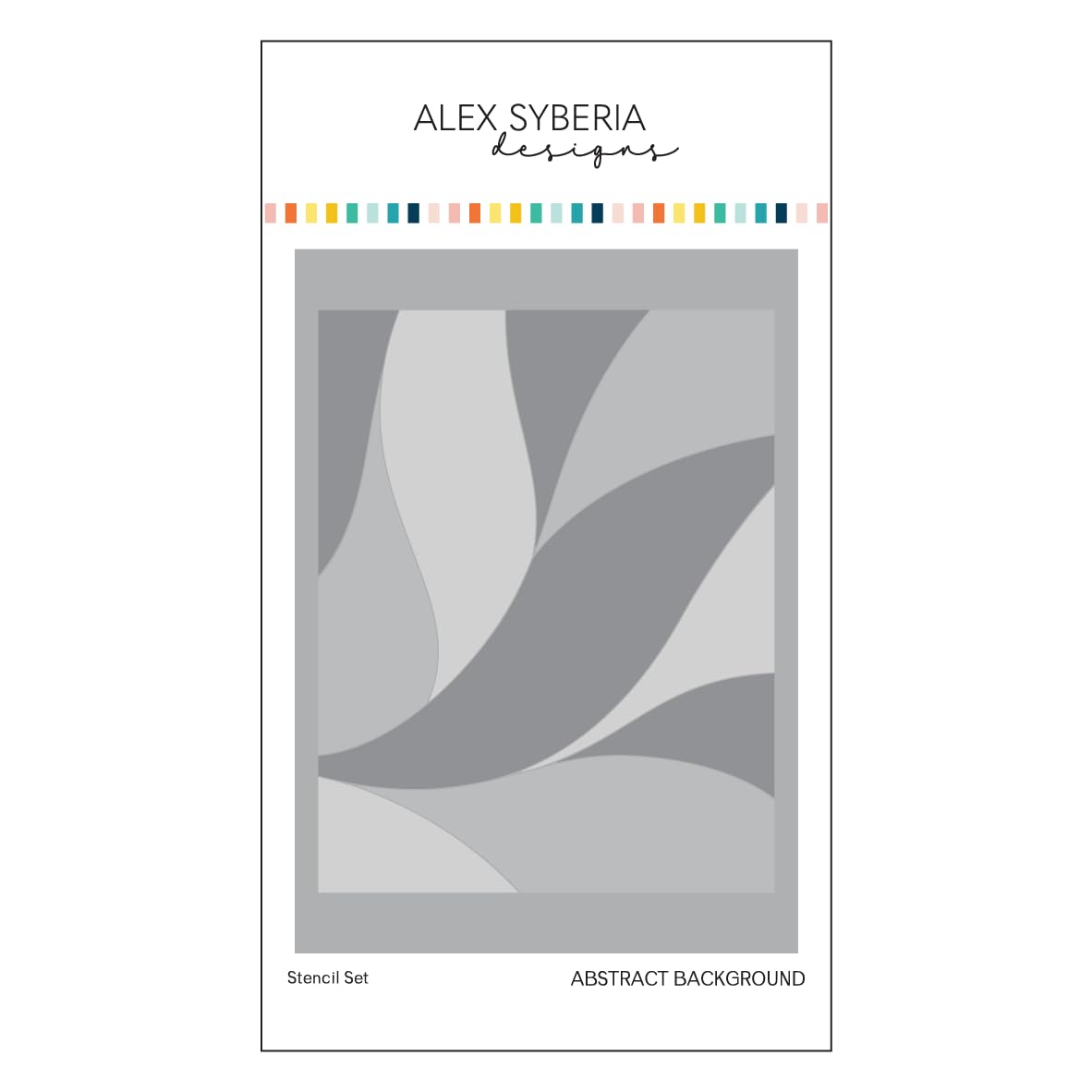 Alex Syberia Designs Abstract Background Stencil Set, White