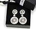 Fashion jewelry designer rhinestone round shape large statement pierced dangle earrings for women