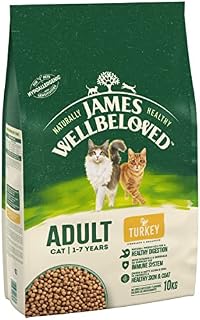 James Wellbeloved Complete Hypoallergenic Adult Dry Cat Food Made With 100% Natural Ingredients and One Source of Animal Protein (Turkey), 10 kg