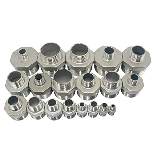 Megairon MJ 1 Inch X 3/4 Inch Male Threaded Reducing Nipple Fitting/Adapter,Stainless Steel Ss304 Npt Pipe Hex Reducer thumb #5