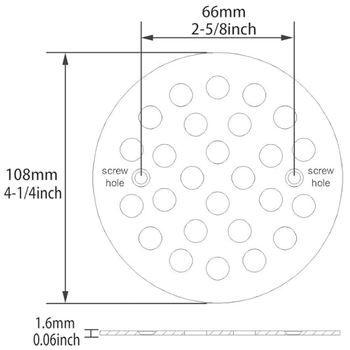 Colador de Drenaje para Ducha Acero Inoxidable de 4.25 pulgadas miniatura 4