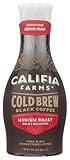 Califia Farms - Pure Black Medium Roast Cold Brew Coffee, 48 Oz, 100% Arabica, Plant Based, Vegan, Gluten Free, Non GMO, Sugar Free, Iced Coffee