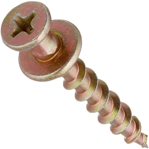 Image of Hangman Products Double Headed Bear Claw Hanger 4-in-1 Picture Hanging Screws Hooks for D-Rings, Sawtooth, Wire and Keyhole Frames up to 100LBS (100 Pack) 1 inch, Gold, BCK-100