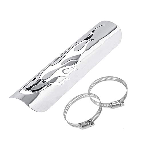 RuleaxAsi Tubo silencioso de escape da motocicleta Substituição do protetor de tampa do protetor de