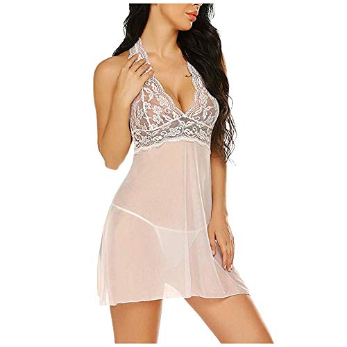 Lingerie sexy femme blanche ensemble sous-vêtements érotiques soutien-gorge taille L