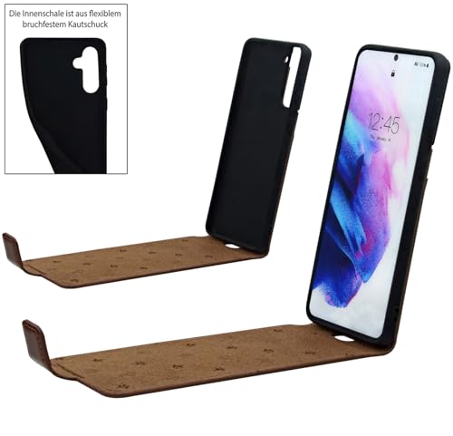 Étui protection à rabat original Suncase pour Samsung S26 5G fini les rayures sur l'écran en cuir