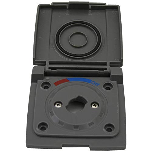 Couvercle de rechange pour prise d'eau extérieure - Clapet d'alimentation - Pour camping-car, caravane, douche - Gris