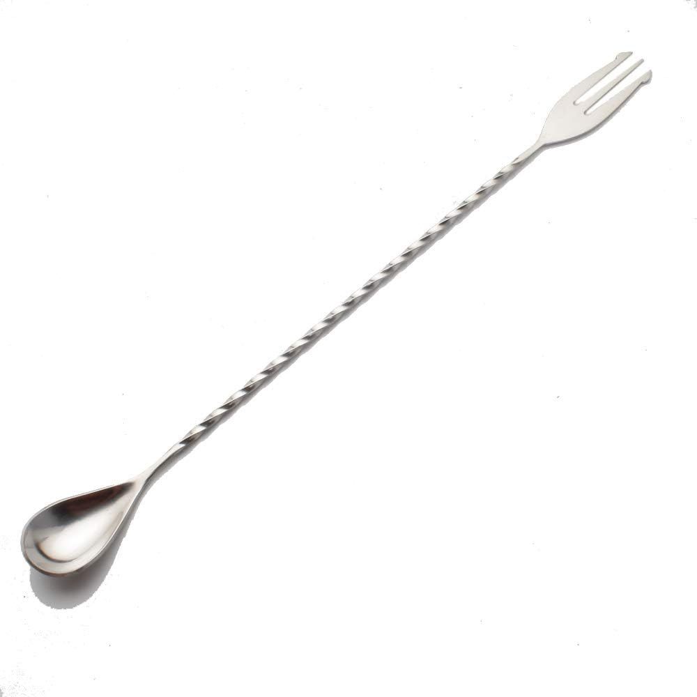 Mixing Bar Spoon 12 Inches 18/10 Stainless Steel Spiral Pattern Morphine Bartender Whiskey Cocktail Shaker Spoon: Home & Kitchen