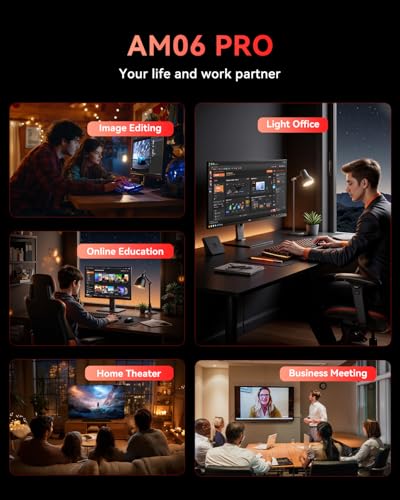 NiPoGi AM06 PRO Mini PC АMD Ryzen 7 7730U (8C/16T, bis zu 4,5 GHz), 16 GB DDR4 512 GB M.2 SSD Mini Desktop Computer WiFi 6, АMD Radeon Grafik 2000 MHz, 4K-Dreifachdisplay, Dual-LAN, DP/HDMI 2.0/Typ-C
