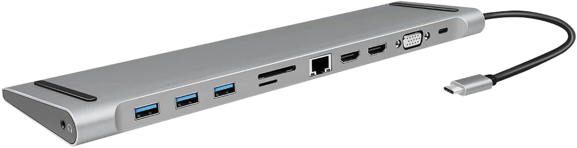 LogiLink UA0373 - Docking Station USB 3.2 (Gen 1) con 11 Puertos y PD 100W