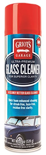 Griot's Garage Ultra-Premium Glass Cleaner, Foaming Aerosol Spray for Car Window, Windshield, Mirror, Tint Safe, Ammonia-Free Formula, 19 Oz, 10998