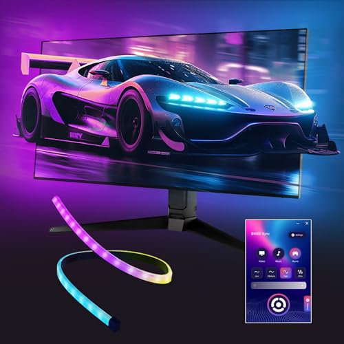 Tira de luz LED multicolor para monitor PC 24"-27" miniatura 5