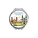 Castle Equatorial Guinea Hand Compact Mirror Round Portable Pocket Glass