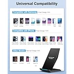 Fast Wireless Charger, [2 Pack] NANAMI Qi Certified Wireless Charging Stand Compatible iPhone 16/16 Pro/16 Pro Max/15/14/13/12/11 Pro, Phone Charger for Galaxy S25/S24/S23/S22/S21 and Qi-Enabled Phone - Image 2