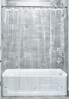 iDesign EVA Liner Shower Curtain, 183.0 cm X 183.0 cm Curtain for Shower, Made of Eco-Conscious EVA, Clear