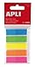 APLI, 11912, Índices adhesivos, film colores flúor, 12 x 44