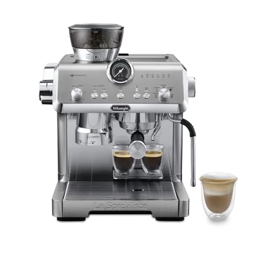 De'Longhi La Specialista Opera EC9555.M, Espresso Coffee Machine with Integrated Coffee Grinder, Cold Brew Function, Milk Frothing Wand, Includes Welcome Set Accessories, Black