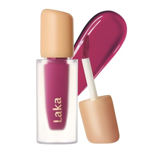 Image of Laka Fruity Glam Tint | Glowing Korean Lip Tint with Hydrating Lightweight Texture | Buildable Color, Non-Sticky High Shine Gloss | K-Beauty Korean Makeup | #187 Bubbly, 0.15oz