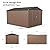 Storage Shed 8x12 FT Metal Shed Galvanised Steel Garden Shed with Lockable Doors Outdoor Waterproof Shed for Bike Storage, Tool Storage, Temporary Storage (Brown) (Black+Brown, 8 x 10 FT)